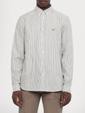 AX ARMANI U Camicia basic fantasia con piccolo logo B.CO NERO