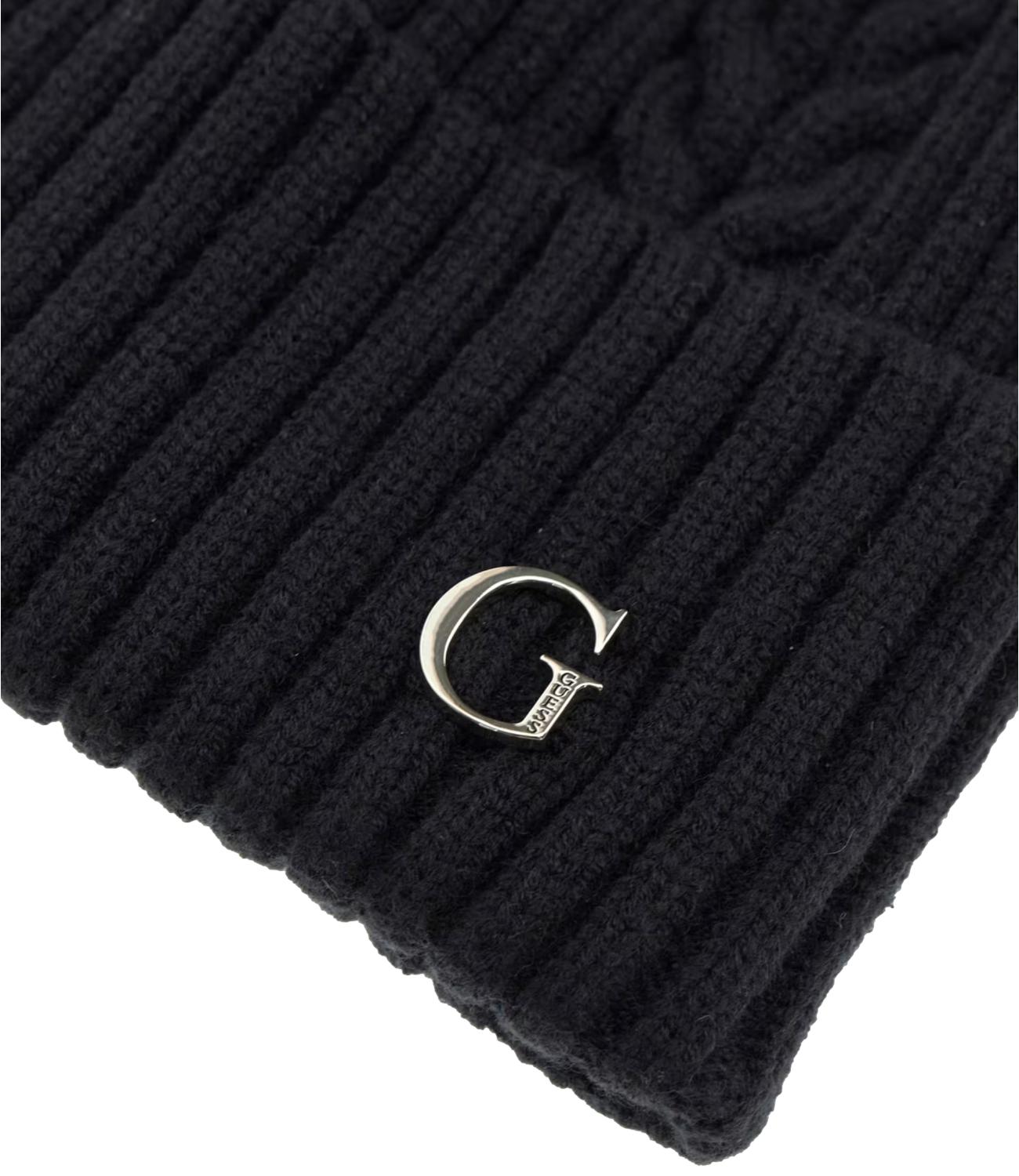 GUESS ACC D COL Cappello Beanie nero