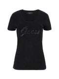 GUESS APP D PRE T-shirt embro script logo nero