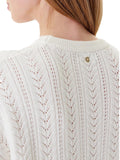 GUESS APP D PRE Maglioncino Sylvie Pointelle bianco
