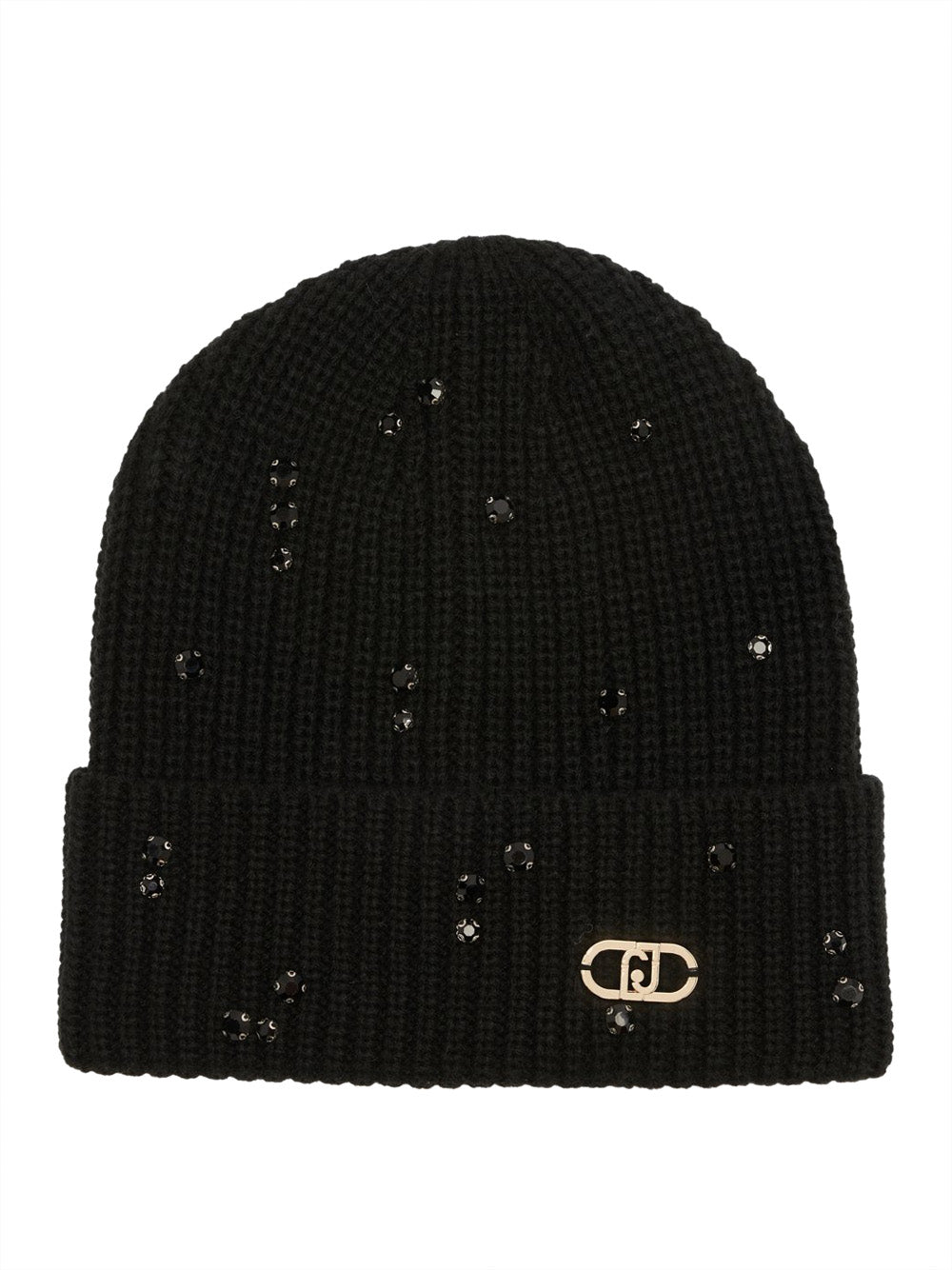 LIU JO SOFT ACC1 Cappellino beanie con applicazioni nero