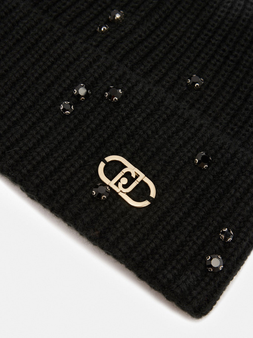 LIU JO SOFT ACC1 Cappellino beanie con applicazioni nero