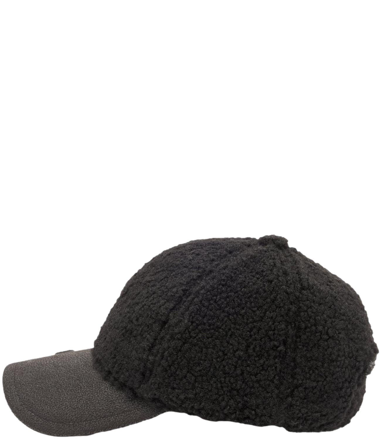 LIU JO SOFT ACC1 Cappello baseball con dettagli pelliccia nero