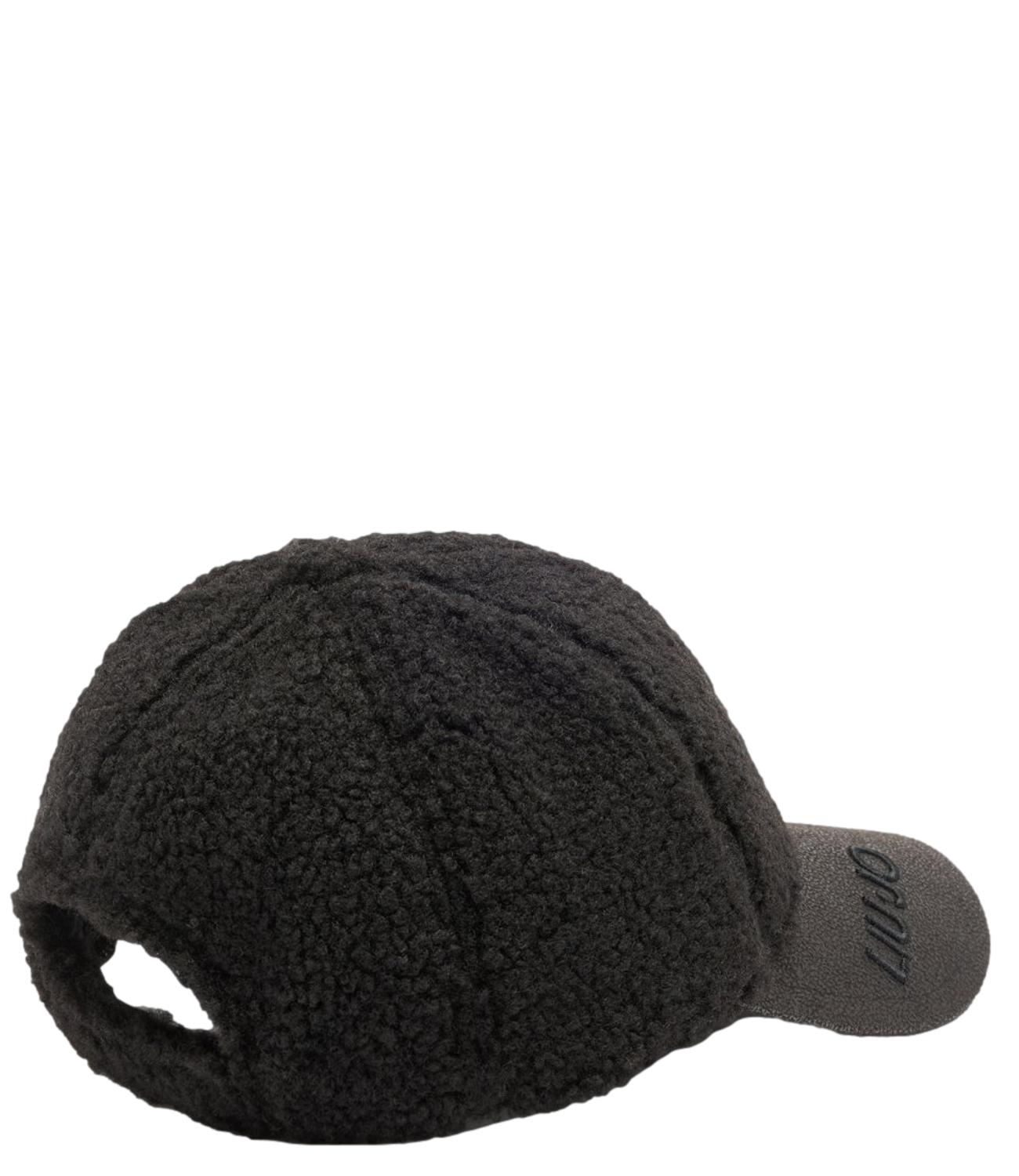 LIU JO SOFT ACC1 Cappello baseball con dettagli pelliccia nero