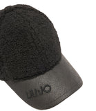LIU JO SOFT ACC1 Cappello baseball con dettagli pelliccia nero