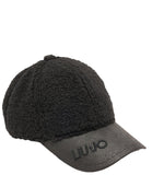 LIU JO SOFT ACC1 Cappello baseball con dettagli pelliccia nero