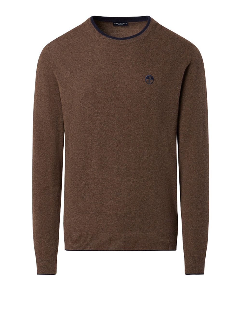 NORTH SAILS U Magloncino girocollo con piccolo logo nocciola