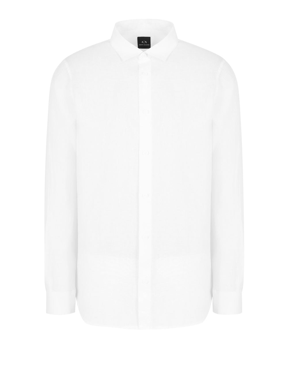 AX ARMANI U Camicia casual di lino bianco