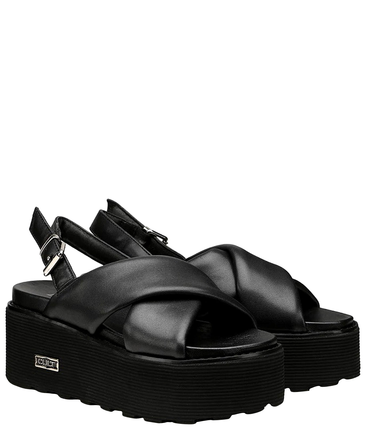 CULT D Sandalo a fasce larghe Nancy platform nero
