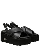 CULT D Sandalo a fasce larghe Nancy platform nero