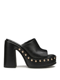 CULT D Ciabatte con tacco alto borchie Bjork nero