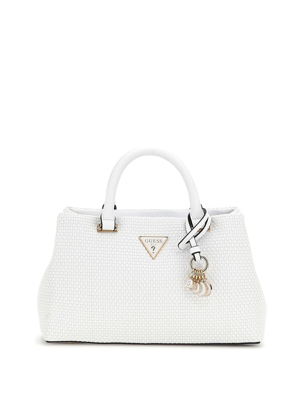 GUESS ACC D COL Borsa phaedra small satchel bianco