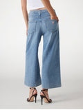 GUESS APP D COL Jeans cropped wide leg DENIM CHIARO
