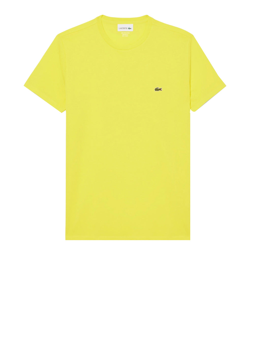 LACOSTE U T-shirt basic logo coccodrillo giallo