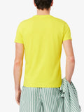 LACOSTE U T-shirt basic logo coccodrillo giallo