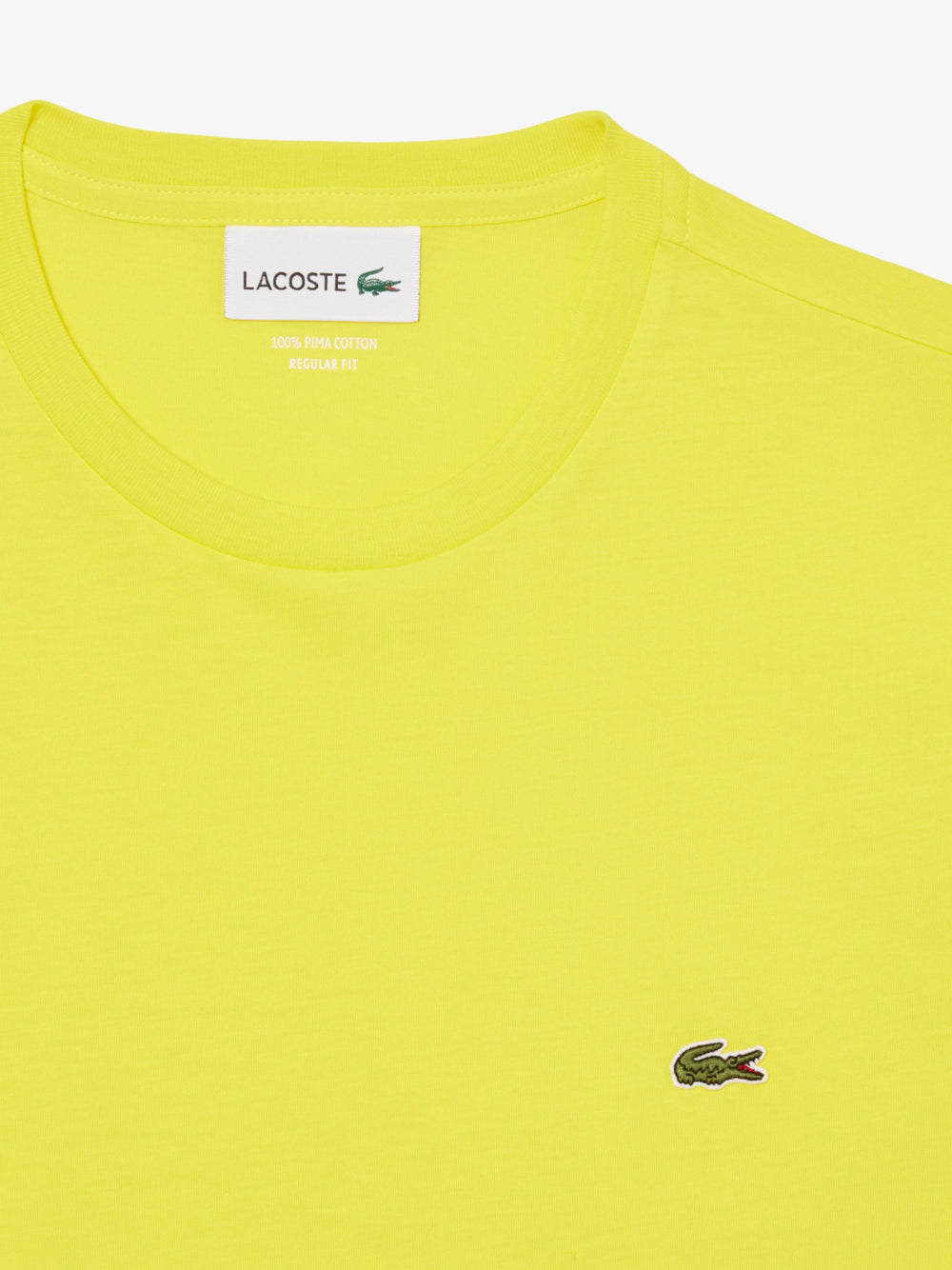 LACOSTE U T-shirt basic logo coccodrillo giallo