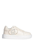 LIU JO SPORT SHOES Sneakers con logo gioiello strass Kylie 32 avorio