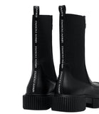 Stivaletto suola alta con logo