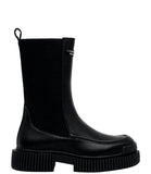 Stivaletto suola alta con logo