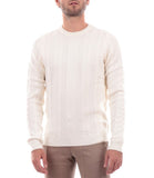 Pullover cable girocollo