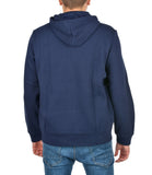 Felpa full zip con cappuccio con piccolo logo coccodrillo