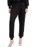 AX ARMANI D Pantaloni tuta con logo strass nero