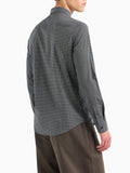AX ARMANI U Camicia loghi con piccolo logo NAVY/BEIGE