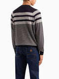 AX ARMANI U Maglioncino a righe NAVY/GRIGIO