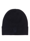 BLAUER U Cappello zuccotto in lana con risvolto Oliver blu