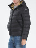 BLAUER U Piumino cappuccio Acton nero con interno beige NERO/BEIGE