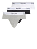 CK U U.WEAR Slip logo Ck hip brief pacco da tre NERO/B.CO/GRIGIO