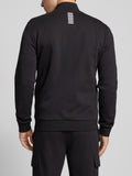EA7 U Felpa zip collo alto con piccolo logo nero