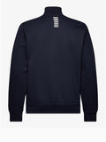 EA7 U Felpa zip collo alto con piccolo logo blu