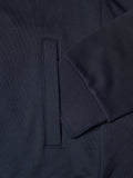 EA7 U Felpa zip collo alto con piccolo logo blu