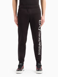 EA7 U Pantaloni tuta con maxi logo nero