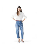 EMMEMARELLA1 Camicia in tessuto lucido basic bianco