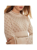 GUESS A D COL Maglioncino girocollo logato Lise 4g sabbia