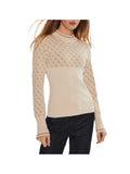 GUESS A D COL Maglioncino girocollo logato Lise 4g sabbia