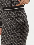 GUESS A D COL Gonna in maglia Lise 4g NERO/CREMA