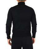 J RICHMOND U Maglioncino collo alto lupetto con etichetta logo nero