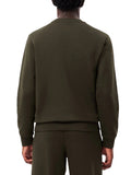 LACOSTE U Felpa girocollo basic con logo VERDE MILITARE