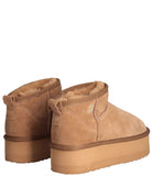 LIU JO DRESS SHOES Stivaletto JANE 01 ankle boot cow suede platform cognac