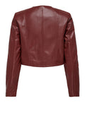 ONLY Giacca in ecopelle collo alla coreana BORDEAUX