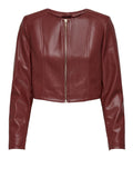 ONLY Giacca in ecopelle collo alla coreana BORDEAUX