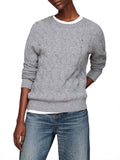 Maglioncino girocollo a trecce soft wool