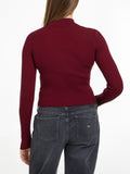 Maglia collo alto mezza zip technica