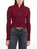 Maglia collo alto mezza zip technica