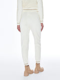 YES-ZEE D Pantaloni sportivi in maglia avorio