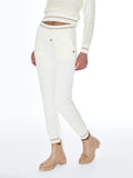 YES-ZEE D Pantaloni sportivi in maglia avorio