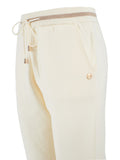 YES-ZEE D Pantaloni sportivi in maglia avorio